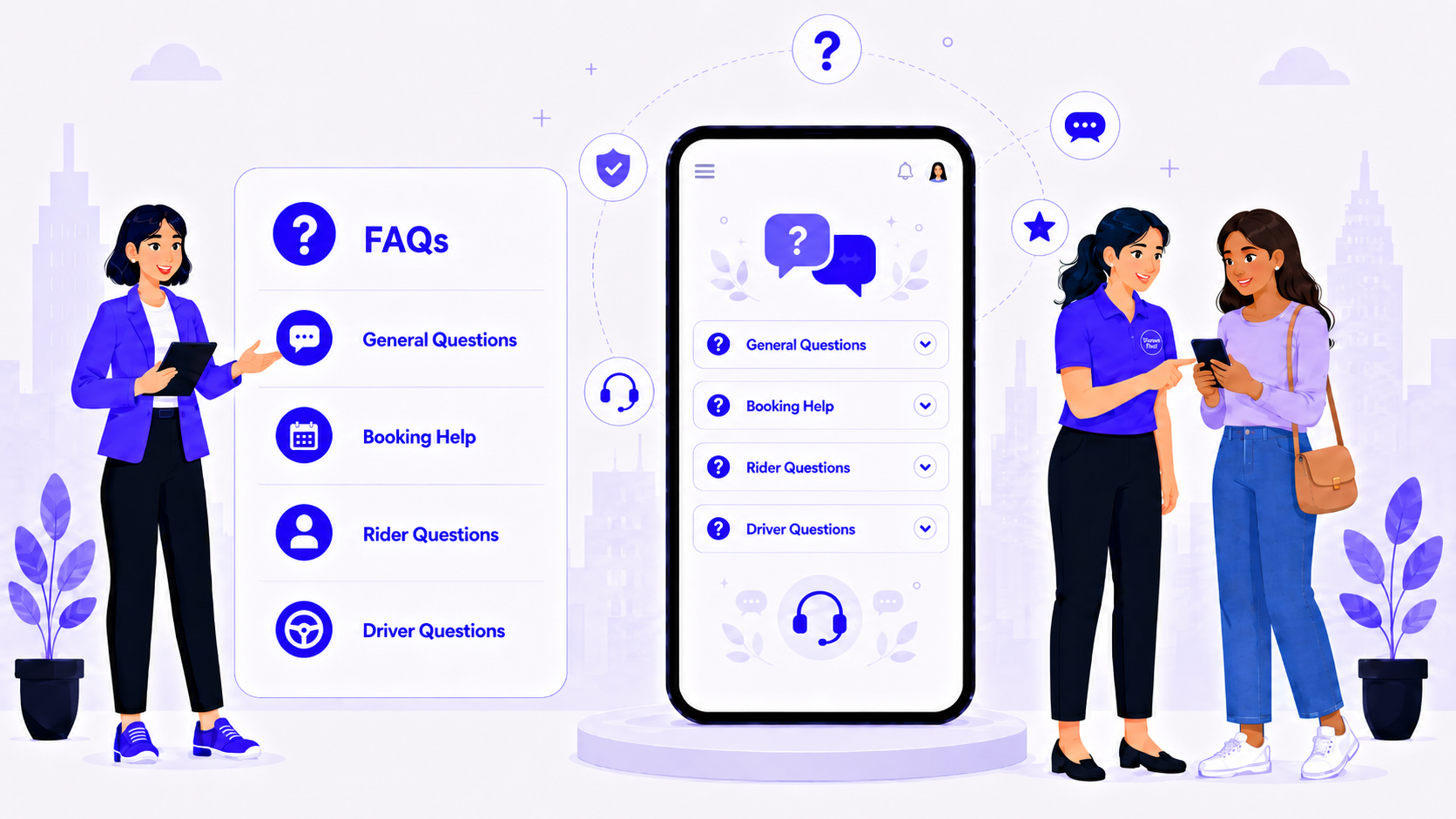 FAQs check mark graphic