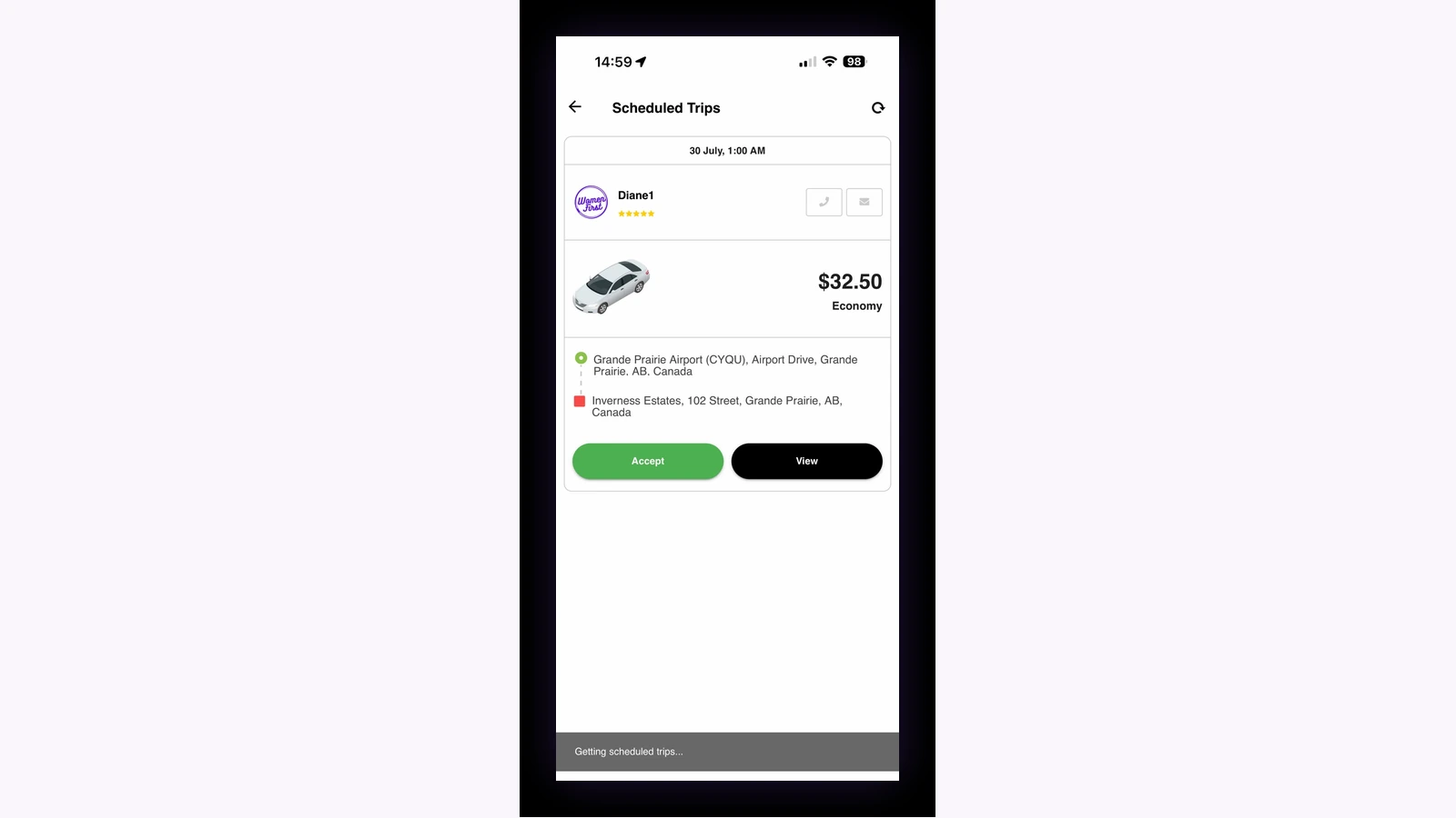 Understanding scheduled ride requests as a WomenFirst driver